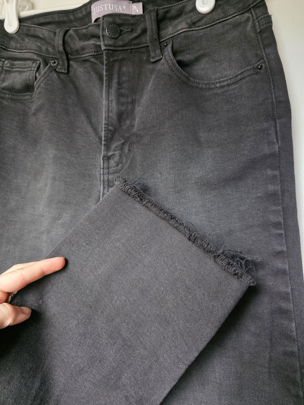 Just USA Washed Black Straight Jeans - Picture 3 of 5